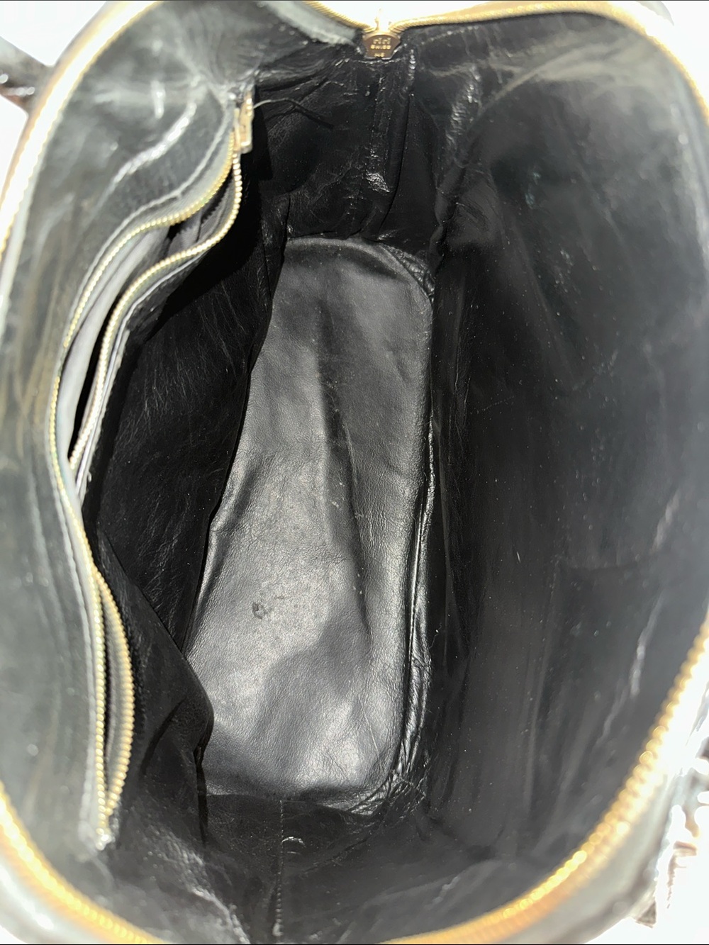 Gianni Versace Couture Vintage Black Croc Embossed Top Handle Bag Medusa - Picture 11 of 16